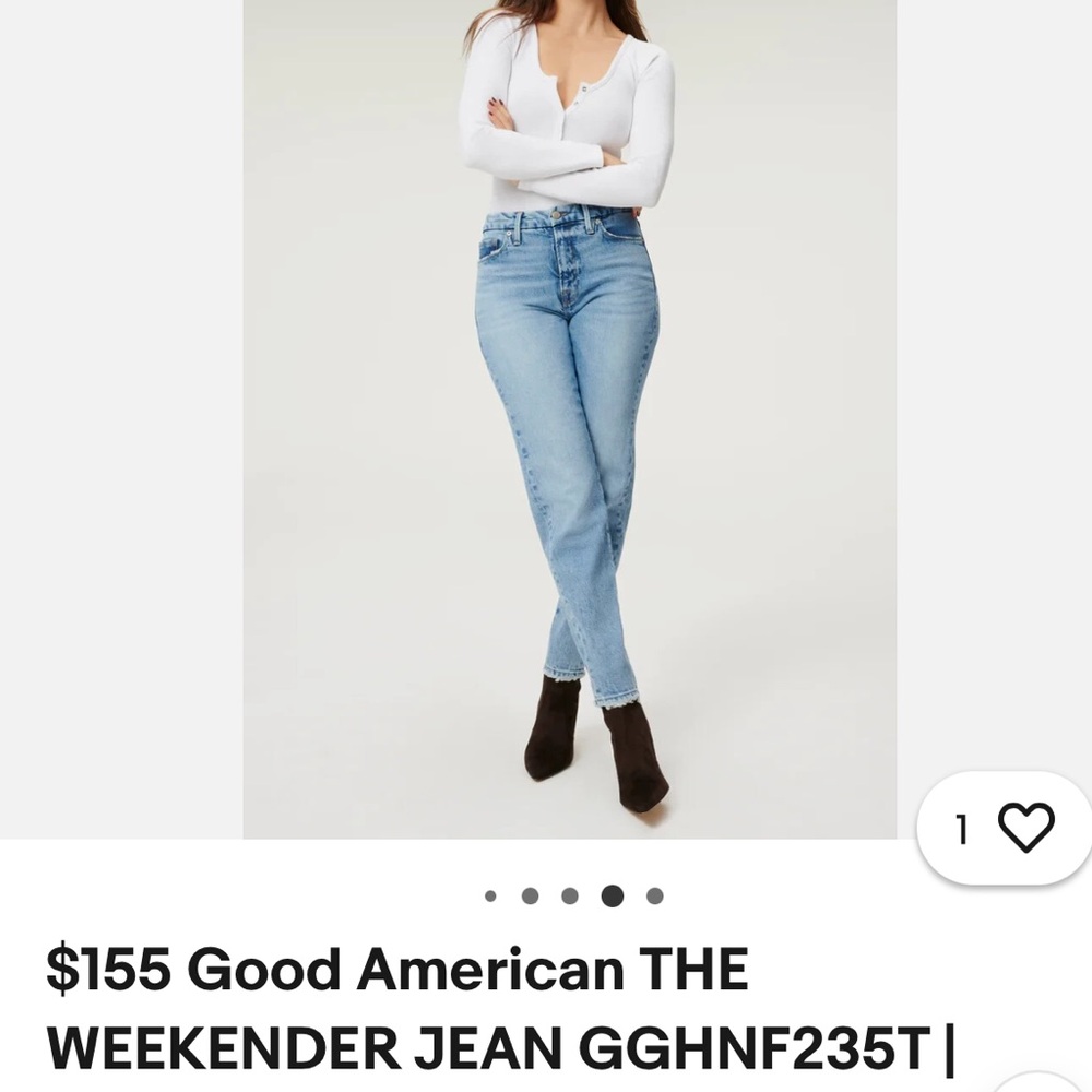 Good American “The Weekender” Light Blue Jeans